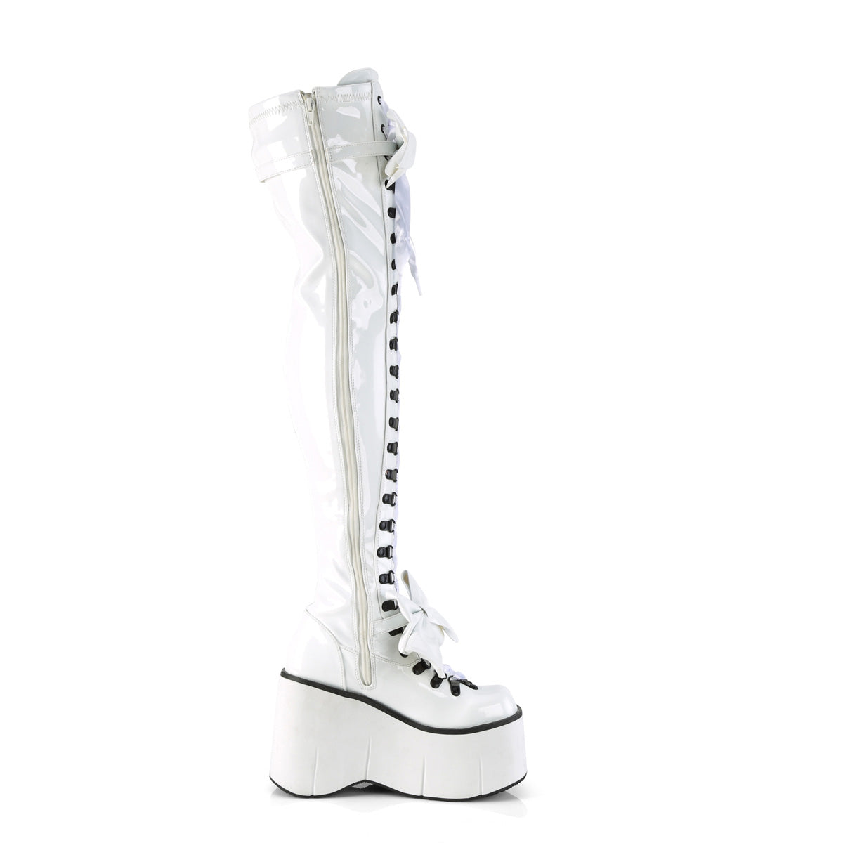 white goth boots kera-303