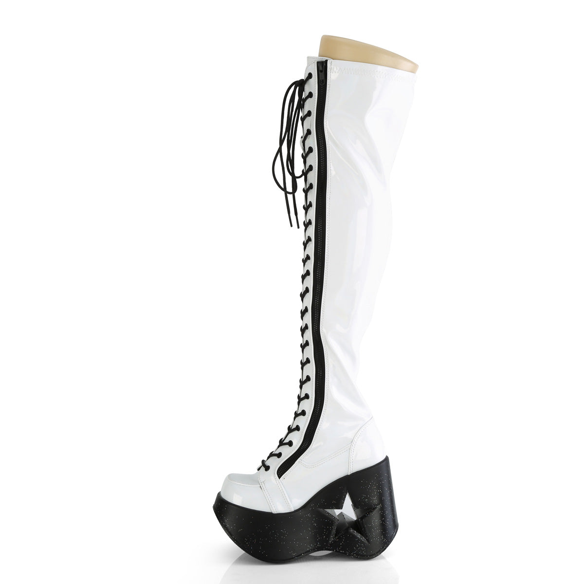 white platform oveer the knee boots dynamite-300