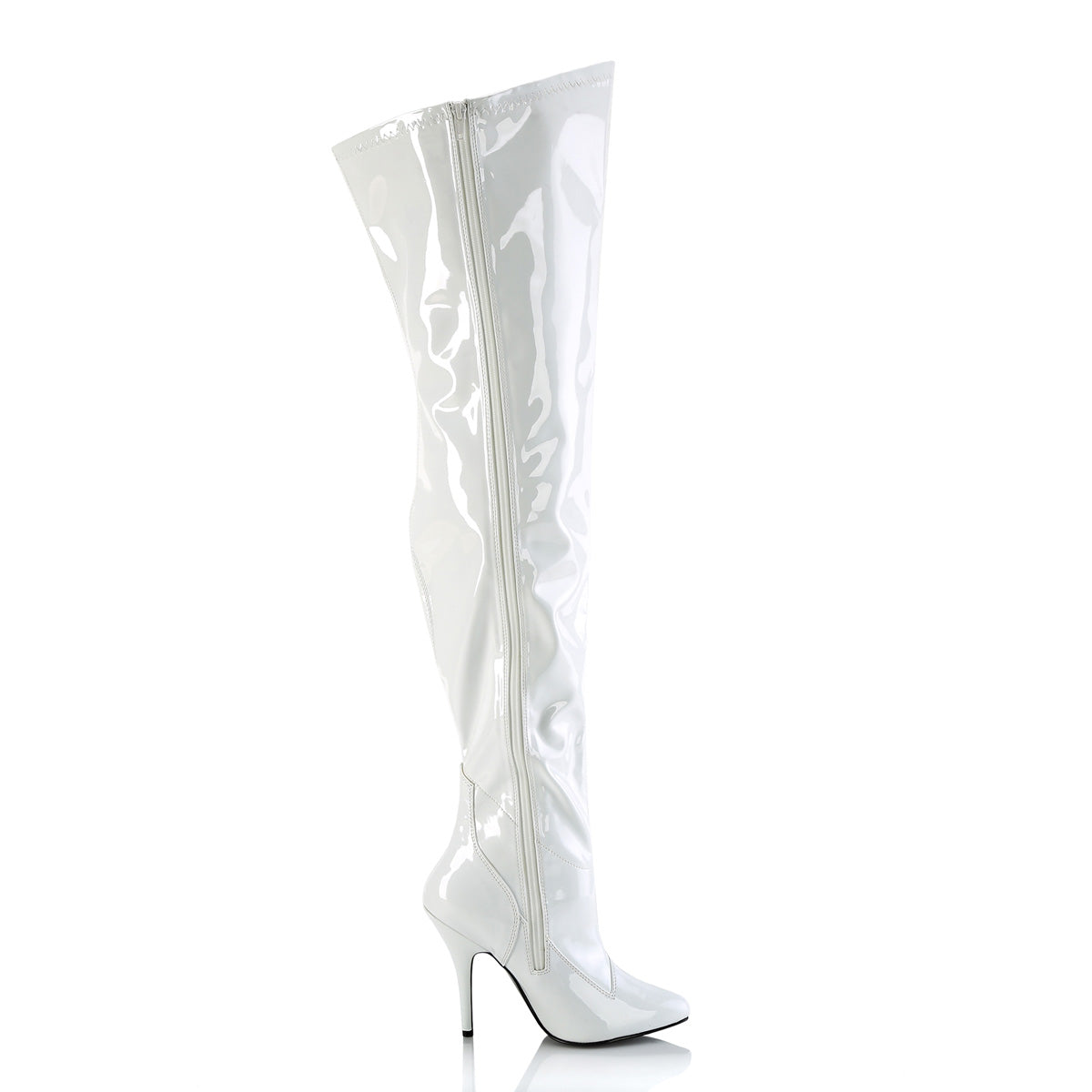 wide calf white thigh high boots seduce-3000wc