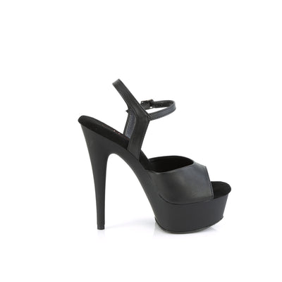 wide width black pu pole heels excite-609