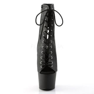 Adore-1016 Black Matte Open Toe & Heel Platform Boots