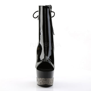 Adore-1018-3 Rhinestone Platform Peep Toe Boots