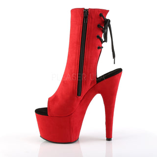Adore-1018FS Red Faux Suede Platform Boots