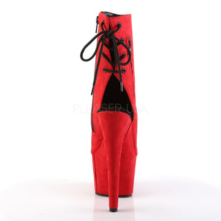 Adore-1018FS Red Faux Suede Platform Boots