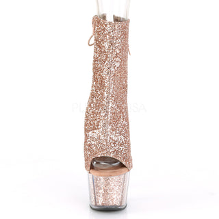 Sexy and Know It Rose Gold Glitter Boots