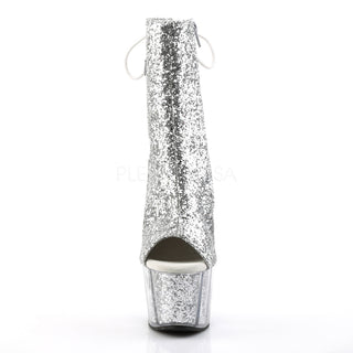 Sexy and Know It Silver Glitter Boots