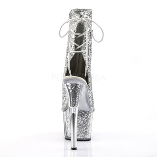 Sexy and Know It Silver Glitter Boots