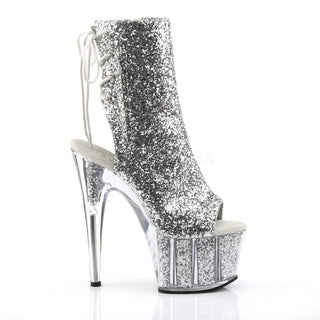 Sexy and Know It Silver Glitter Boots