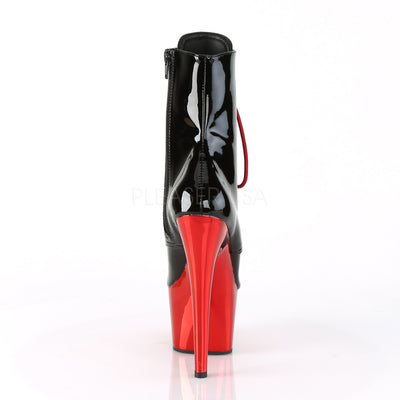 Sexy Devil 7 Inches Red Chrome Platform Ankle Boots