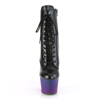 Sexy Devil 7 Inch Purple Platform Ankle Boots