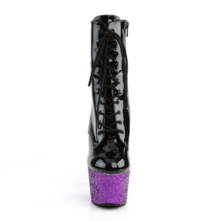 Sexy Devil 7 Inches Blue Glitter Platform Ankle Boots