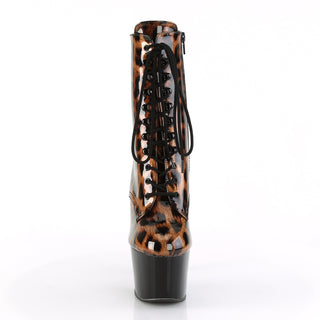 Brown Leopard Print Platform Boots