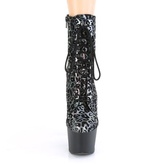 Pewter Leopard Print Platform Boots