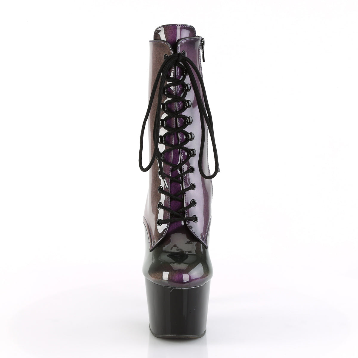 Shiny Sexy Purple-Olive Pole Dancer Boots