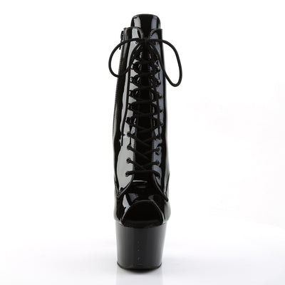 Sexy Devil Open Toe Ankle Boots Black PA