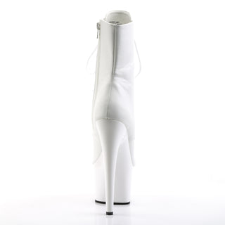 Adore-1021 White Matte Peep Toe Platform Boots
