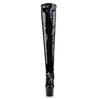 Adore-3000 Black Patent Thigh-High Platform Boots