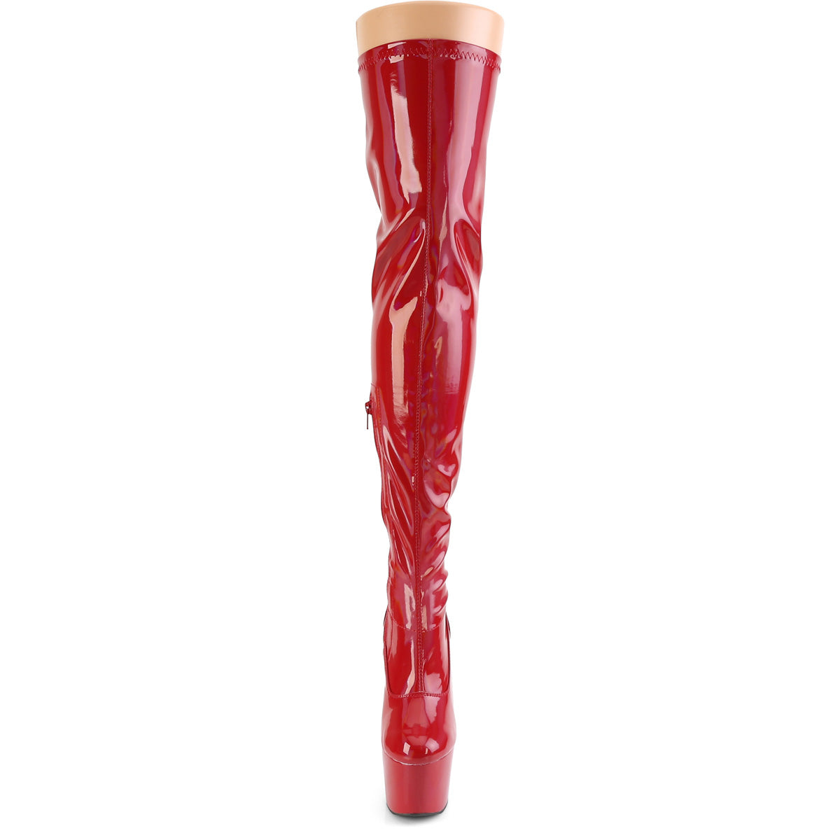 Queen of The Night Red Hologram Thigh High Boots