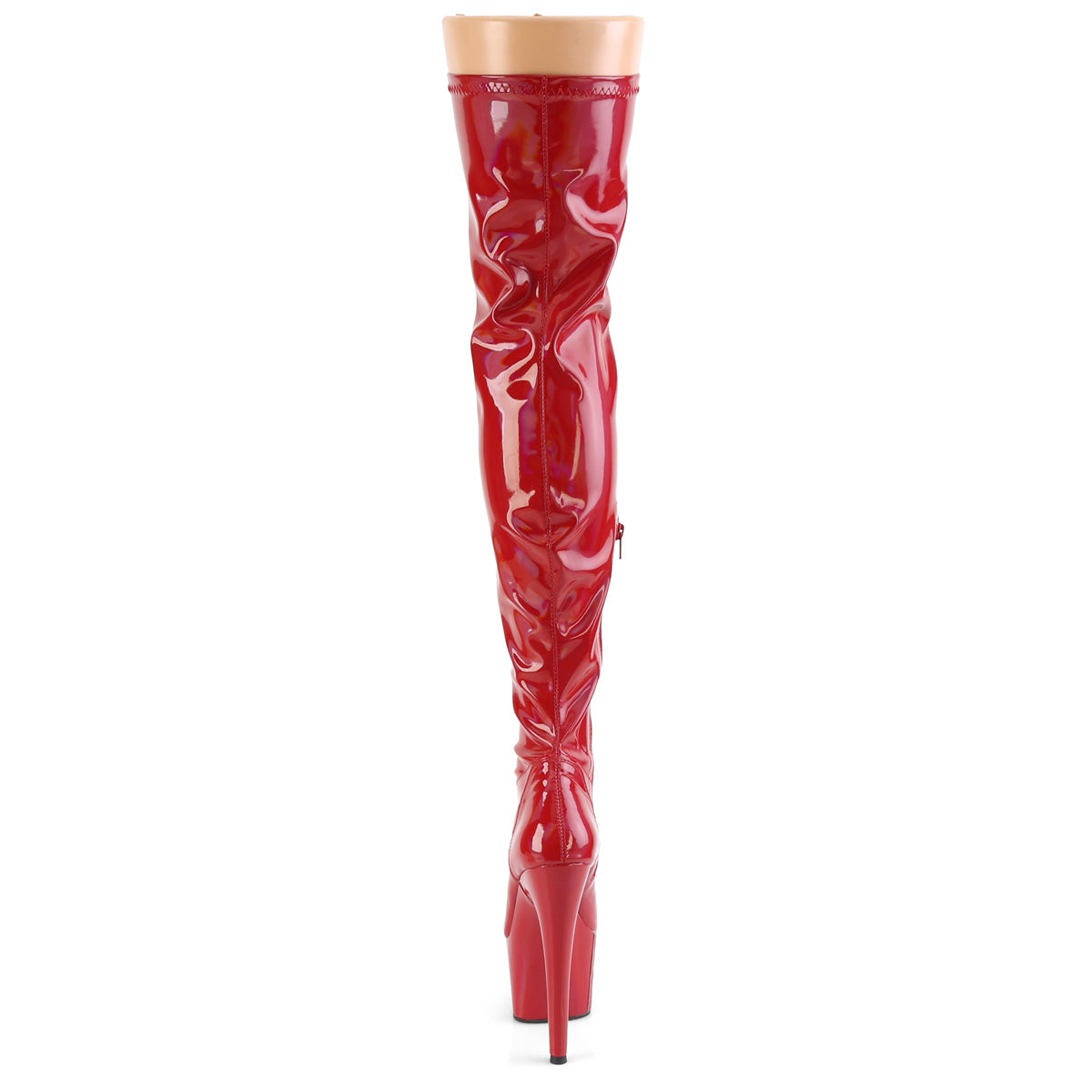 Queen of The Night Red Hologram Thigh High Boots