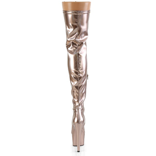 Queen of The Night Gold Hologram Thigh High Boots