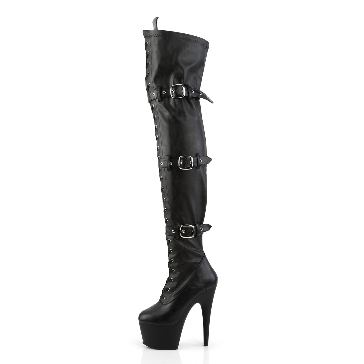 Big Bad Girl Thigh High Boots Black PU