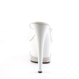 Adore-701-3 White Rhinestone Platform