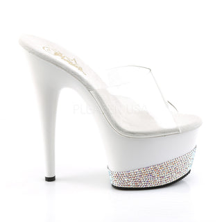 Adore-701-3 White Rhinestone Platform