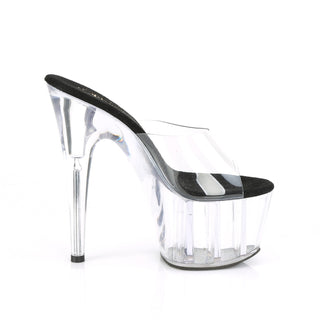 Adore-701 Black-Clear Platform Sandals