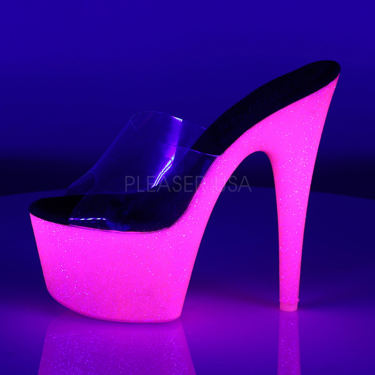 Adore-701UVG Pink Neon Platform Heels