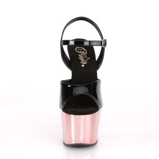 Adore-709 Rose Gold Chrome Platform Sandals