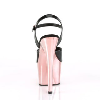 Adore-709 Rose Gold Chrome Platform Sandals