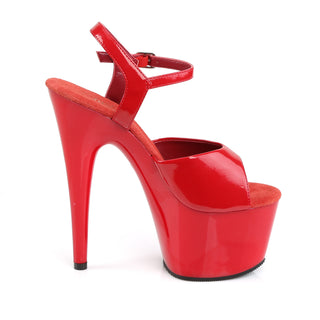 red platform heels