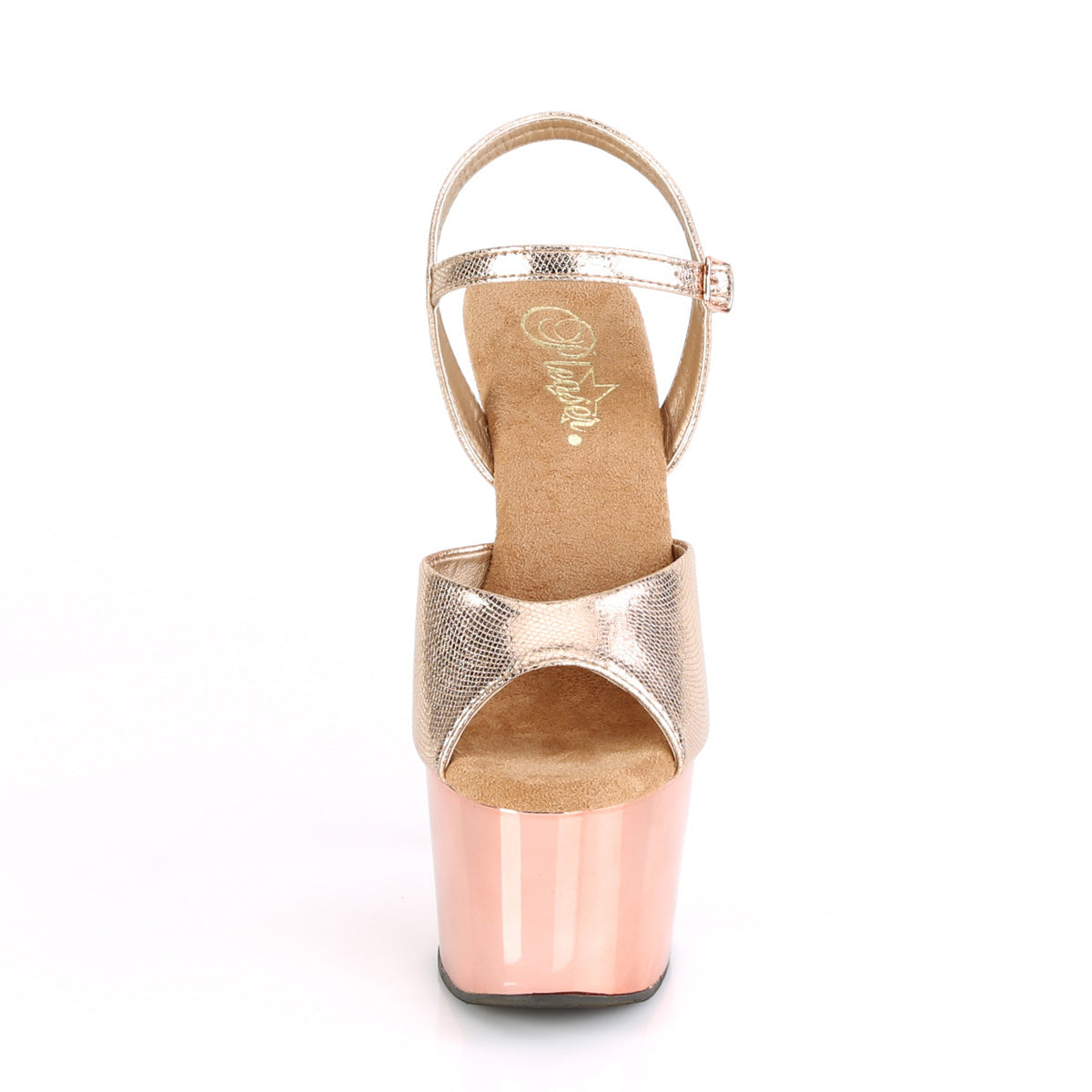 Gold Textured Platform Sandals Adore-709