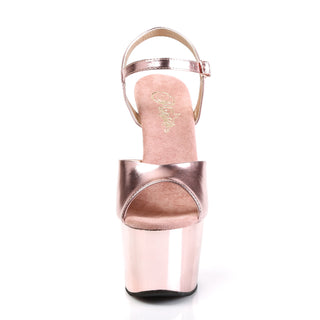 Adore-709 Rose Gold Crome Platform Heels