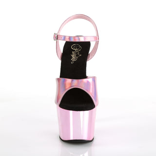 Adore-709HGCH Baby Pink Hologram Chrome Platform Heels