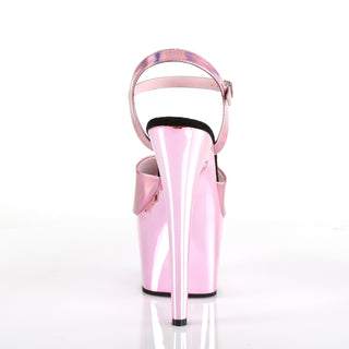 Adore-709HGCH Baby Pink Hologram Chrome Platform Heels