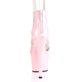 Rhinestone Mesh Sandals Pink