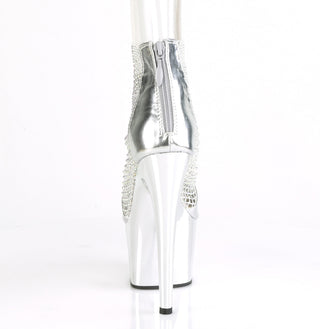 Rhinestone Mesh Sandals Silver