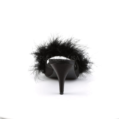 Sexy Marabou Black Slippers Amour-03