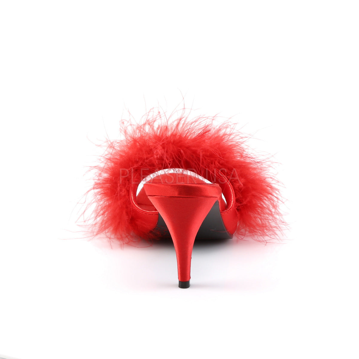 Sexy Marabou Red Slippers Amour-03