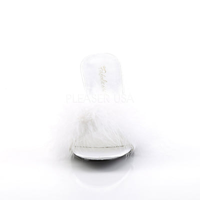 Marabou White Slippers Amour-03