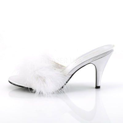 Marabou White Slippers Amour-03