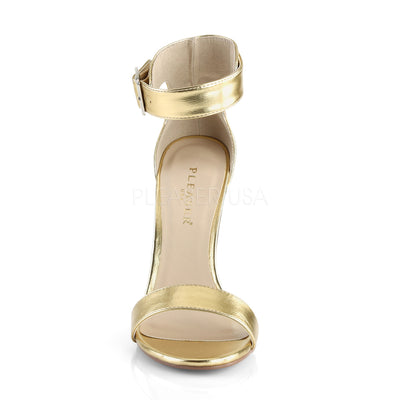 Stiletto Heel Gold Open Toe Sandal