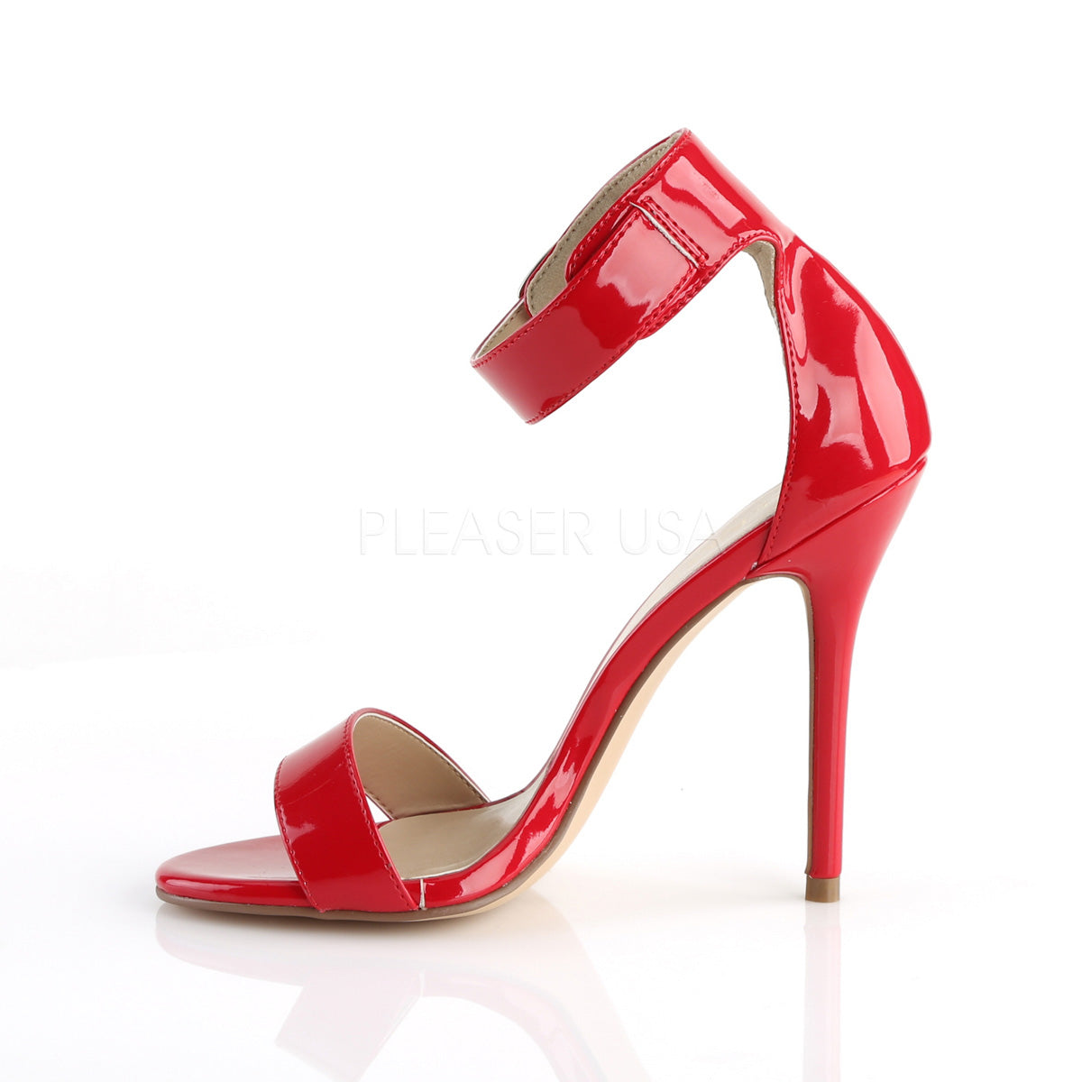 Stiletto Heel Red Open Toe Sandal