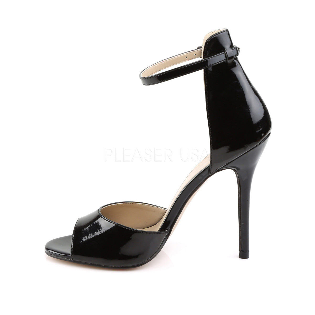 Closed Back Ankle Strap Stiletto Heels