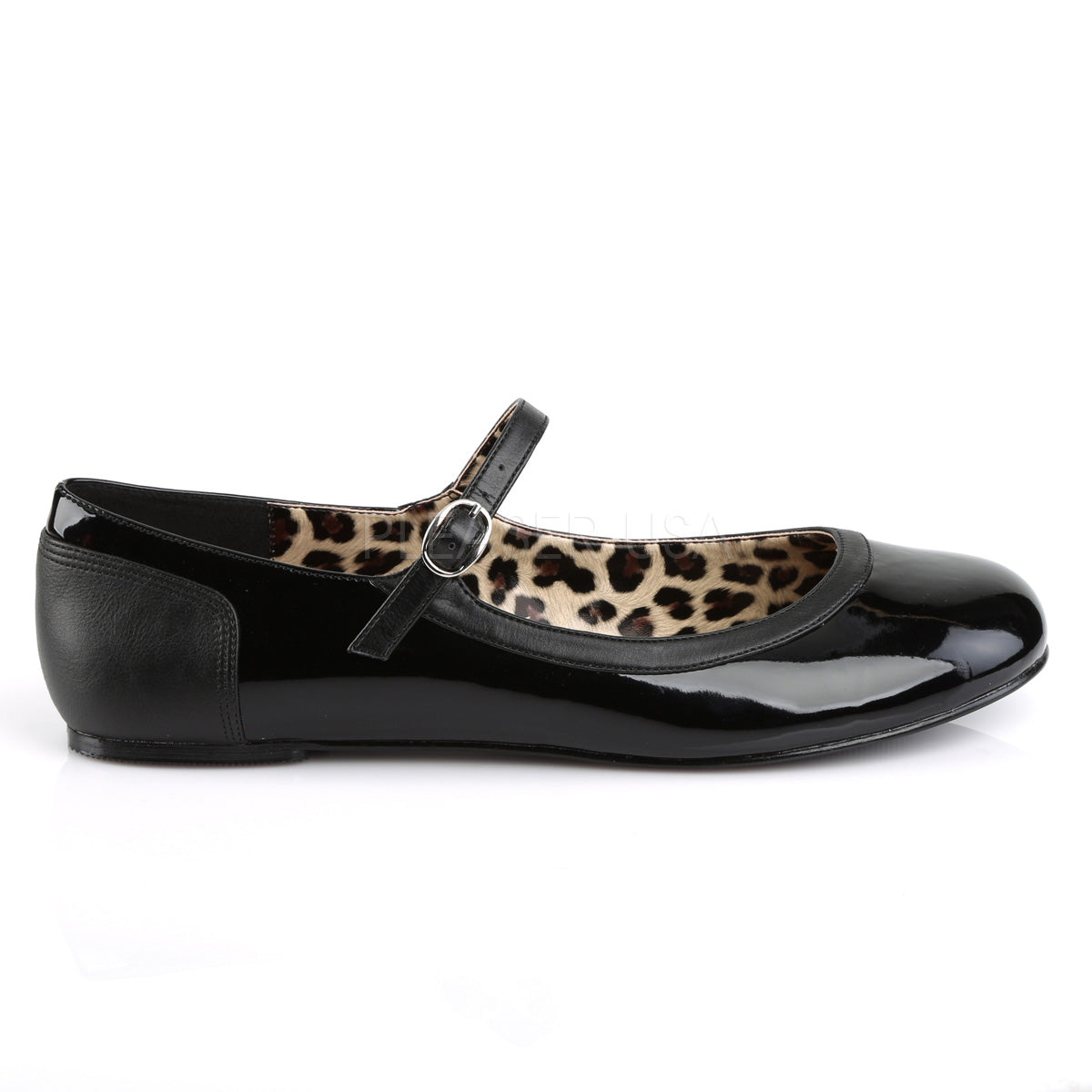 Anna Ballet Plus Size Cheetah Pattern Black PA Flats
