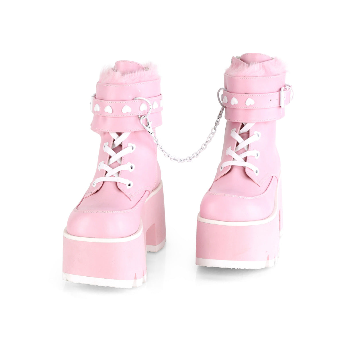 Kinky Chunky Platform Boots Pink