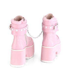 Kinky Chunky Platform Boots Pink