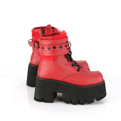 Kinky Chunky Platform Boots Red
