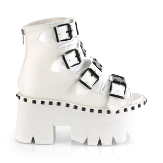 Ashes-70 White Platform Sandals